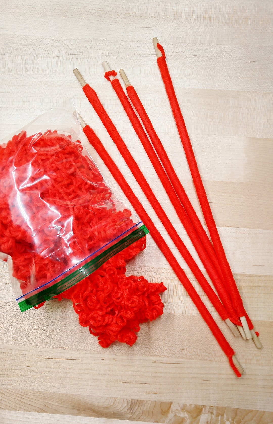 Bright Red Curly Yarn Hair for Your Handmade Dolls and Crafts Etsy