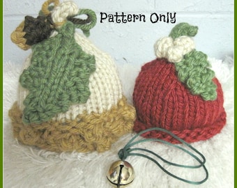 Nuts and Berries Hat in Bulky Yarn Knitting Pattern  Sized Newborn, Baby, Child and Adult