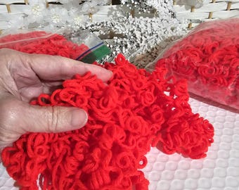 Red Curly Yarn Hair for Your Handmade Dolls,