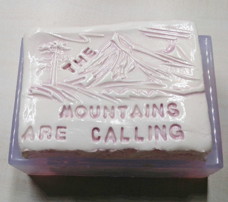 Candles etc. The Mountains are Calling Silicone Mold for Soap Chocolate