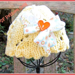 Knitting Pattern Cloche Eyelet Hat  Baby  Toddler and Child