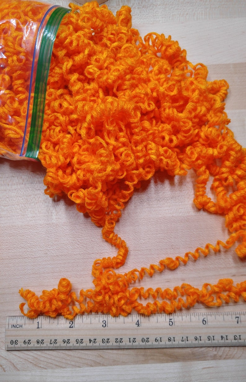 Pumpkin Orange Curly Yarn Hair for Your Handmade Dolls and ...
