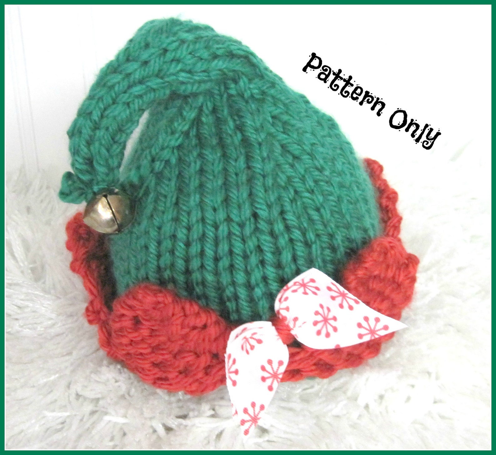 Elf Hat Knitting Pattern Sized Newborn Baby Child and Adult Etsy