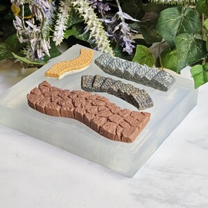 Miniature Walkway Silicone Mold: Resin, Polymer Clay, Cake Decor