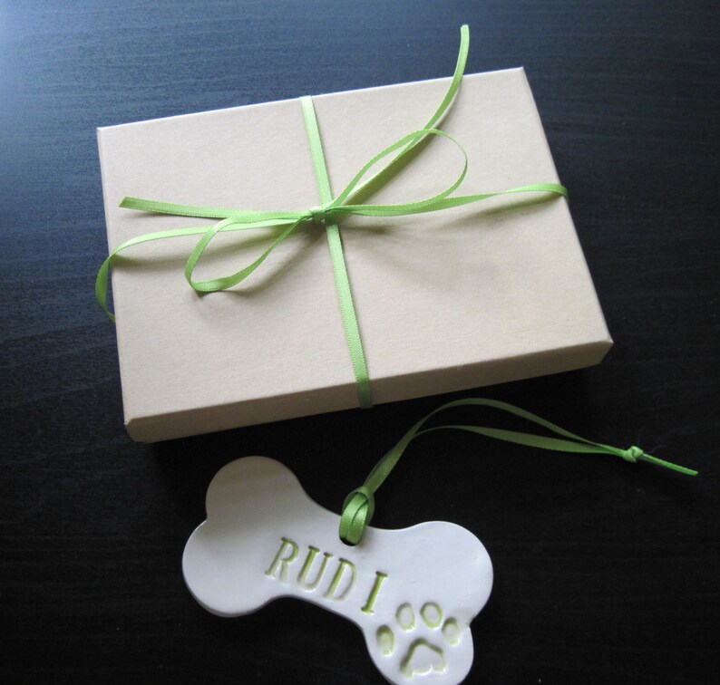 Dog Bone Ornament Personalized