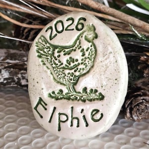 Personalized Chicken or Rooster Memorial Stone 2.5 to 3.5"