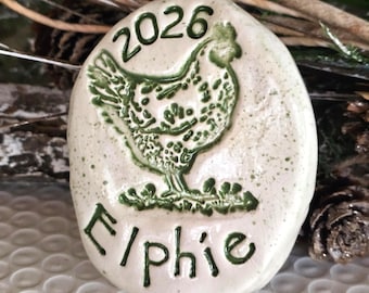 Personalized Chicken or Rooster Memorial Stone 2.5 to 3.5"