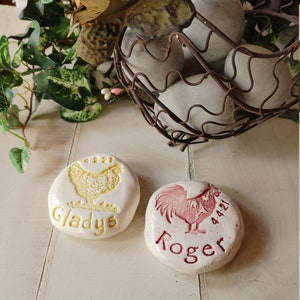 Personalized Chicken or Rooster Memorial Stone 2.5 to 3.5&quot;