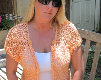 One Piece Cover-Up in Two Lengths  Knitting Pattern  for Adults SML