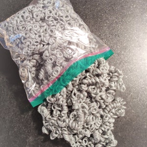 Dusty Grey Gray Curly Yarn Hair for Your Handmade Dolls