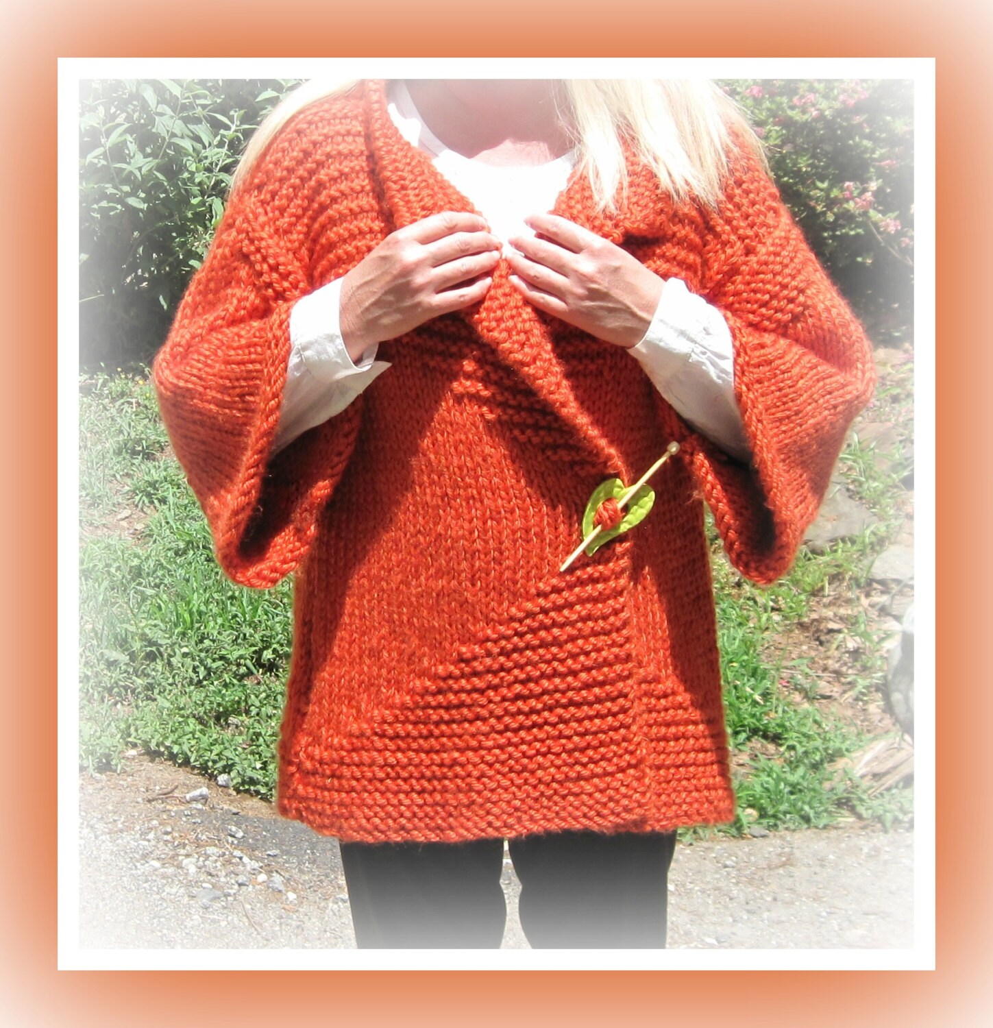 Knitting Pattern Bulky Knit Open Jacket One Size From Small to Large - Etsy