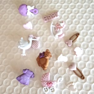 New Arrival Baby Girl Buttons Set of 13 Jesse James Dress it Up