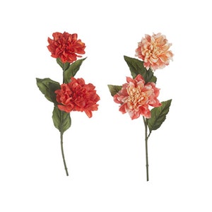 Artificial 2 Assorted Colors Wild Dahlia Stem: 4.75 x 29.19 inches