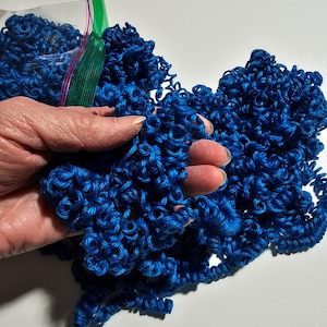 Gulfstream Blue Curly Yarn Hair for Your Handmade Dolls,