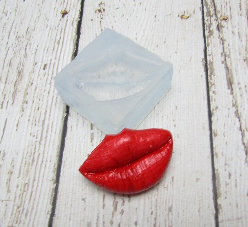 Lips One Piece Soft Clear Transparent View Silicone Mold for Cake Decorating, Crafts, Fondant, Sugar Art, Soap, etc. image 3