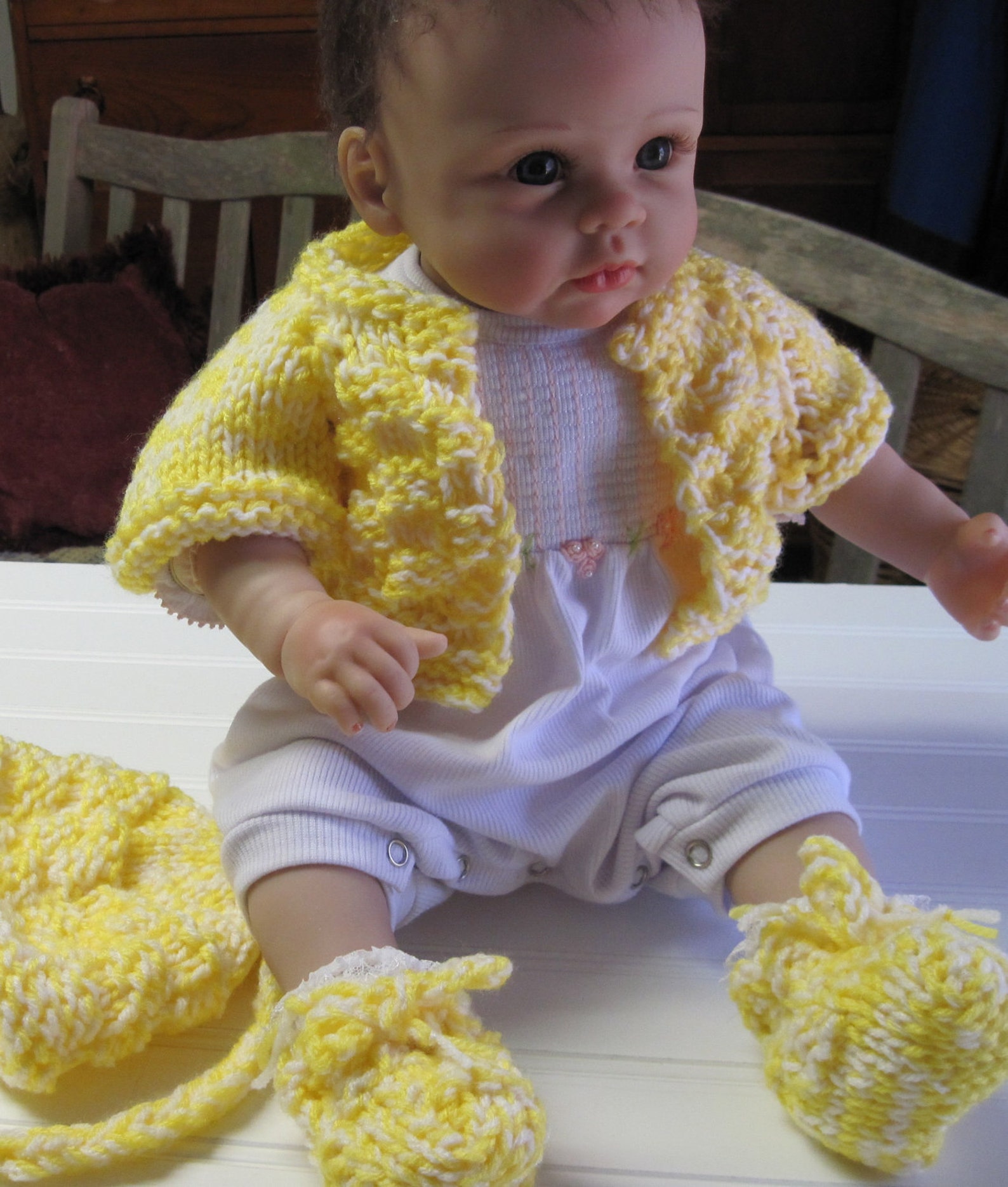 Reborn Doll Clothes Hat Slippers Shrug Pattern Newborn to Etsy