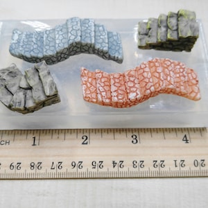 Miniature Stairs Silicone Mold: Clear Resin Steps for Dollhouse Decor