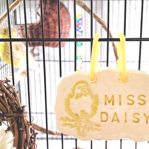 Canary Personalized Cage Name Plate, Tags or Ornaments