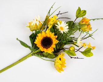 Artificial SUNFLOWER Bouquet, 20 IN, Yellow