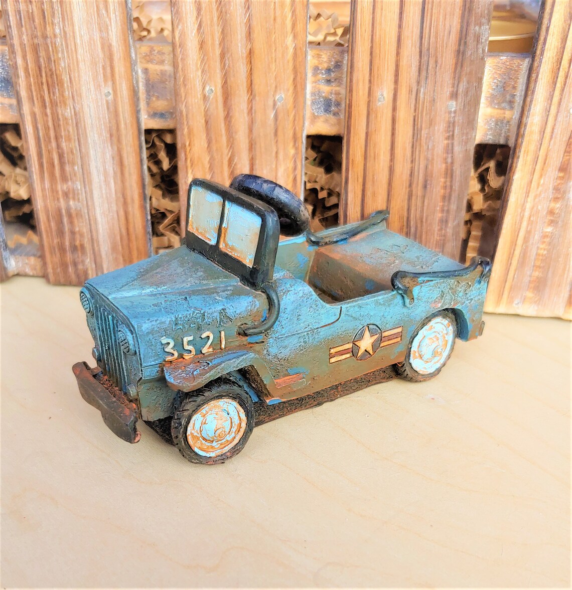 Antique Military Jeep Pedal Car Model 4 W x 2-1/4 | Etsy