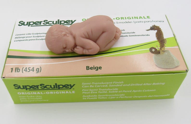 Super Sculpey Original Modeling Clay or Living Doll One Pound Etsy