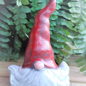 Large Concrete Garden Gnome: Handcrafted Patio Decor