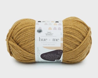 ONE SKEIN Lion Brand,  "Mustard" Color Hue + Me Yarn, Two of Wands, Lot Number 21484-2024-06
