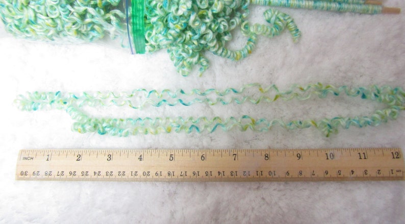 Green and Yellow Colors Curly Yarn Hair for Your Handmade Dolls
