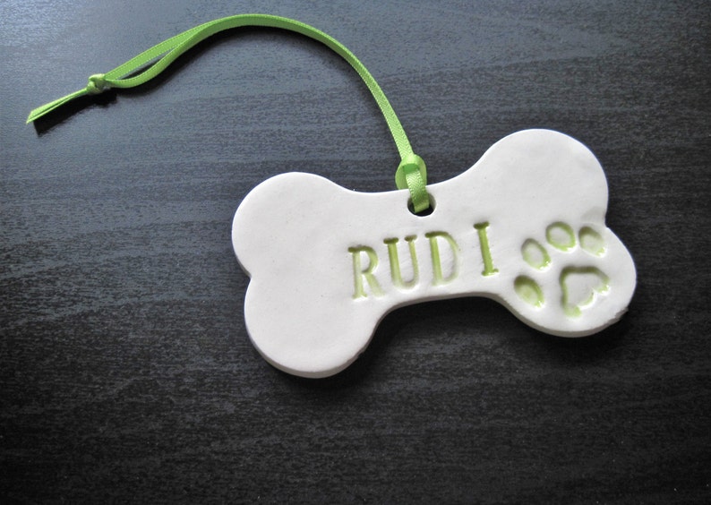 Dog Bone Ornament Personalized