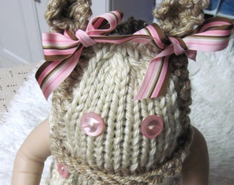 Kitty Kitty Hat  and Sleeveless Top Infant  Knitted Pattern