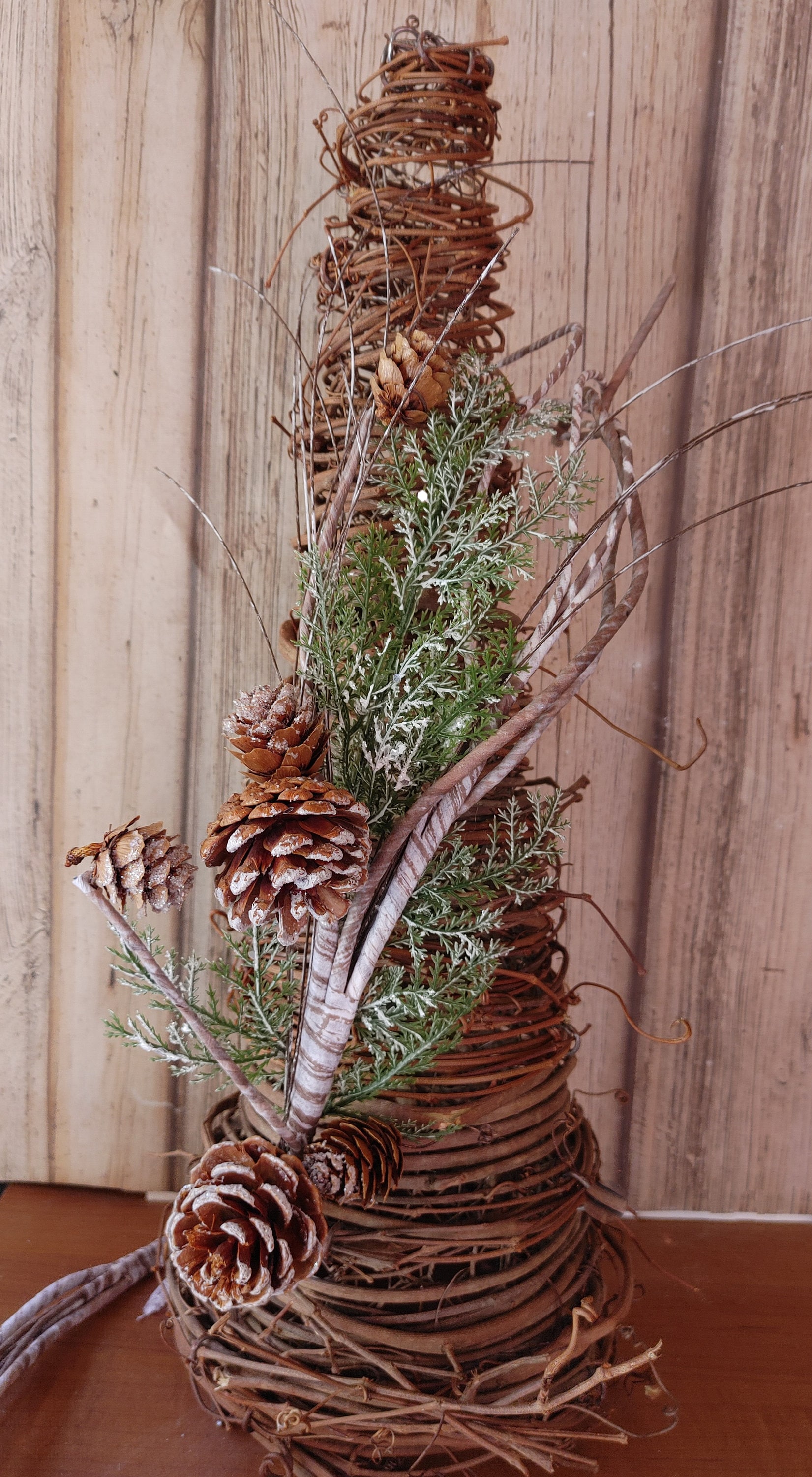 Rustic Topiary Grapevine Topiary Cone: 17-18