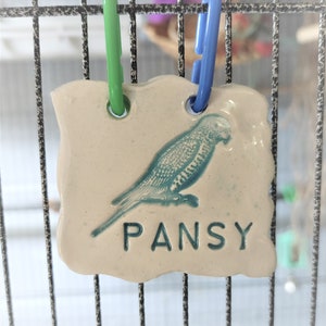 Personalized Parakeet Cage Name Plate, Tags or Ornaments
