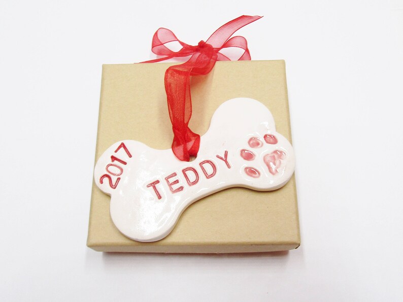 Dog Bone Ornament Personalized