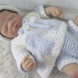 One Piece Pullover Sweater, Diaper Cover and  Hat  Infant  Knitted  Pattern