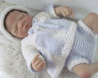One Piece Pullover Sweater, Diaper Cover and  Hat  Infant  Knitted  Pattern