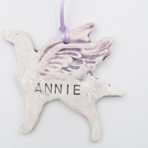 Dog Angel  Memorial Ornament Personalized 39 Breeds Available