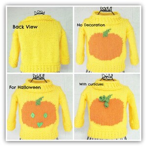 Pumpkin Patch Pullover Strickmuster Kind Größen Alter 3-8 Bild 3