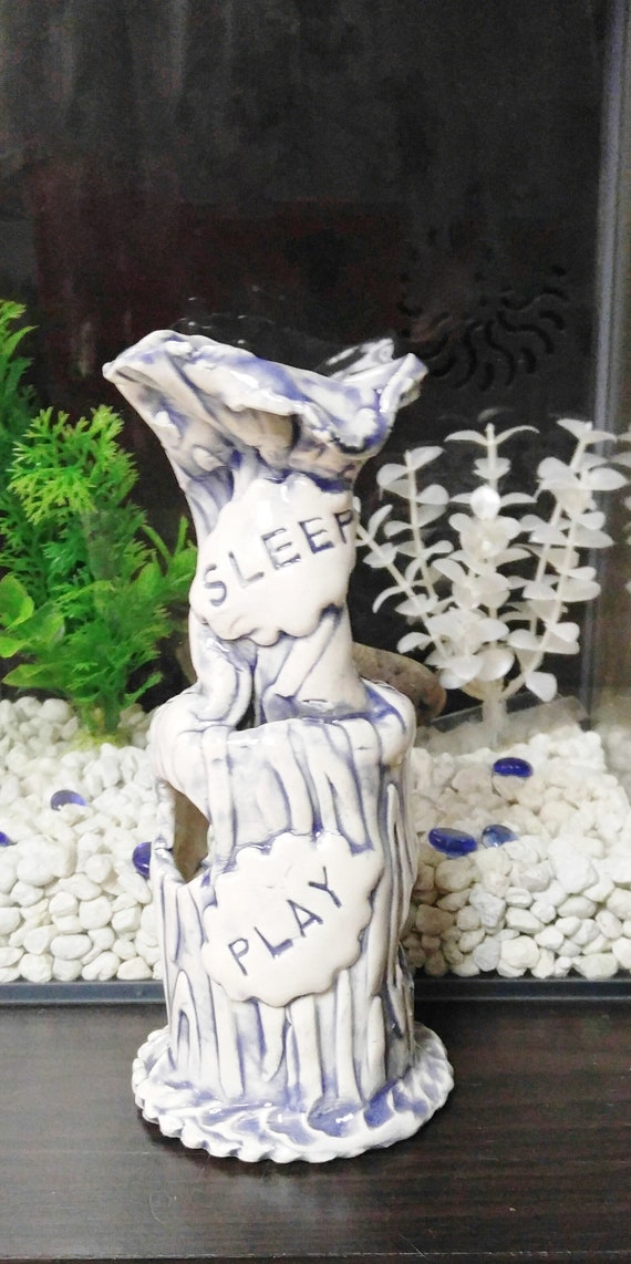 Personalized Betta Tower Aquarium Decor Tank Decor Aquarium House Personalized Hand Formed