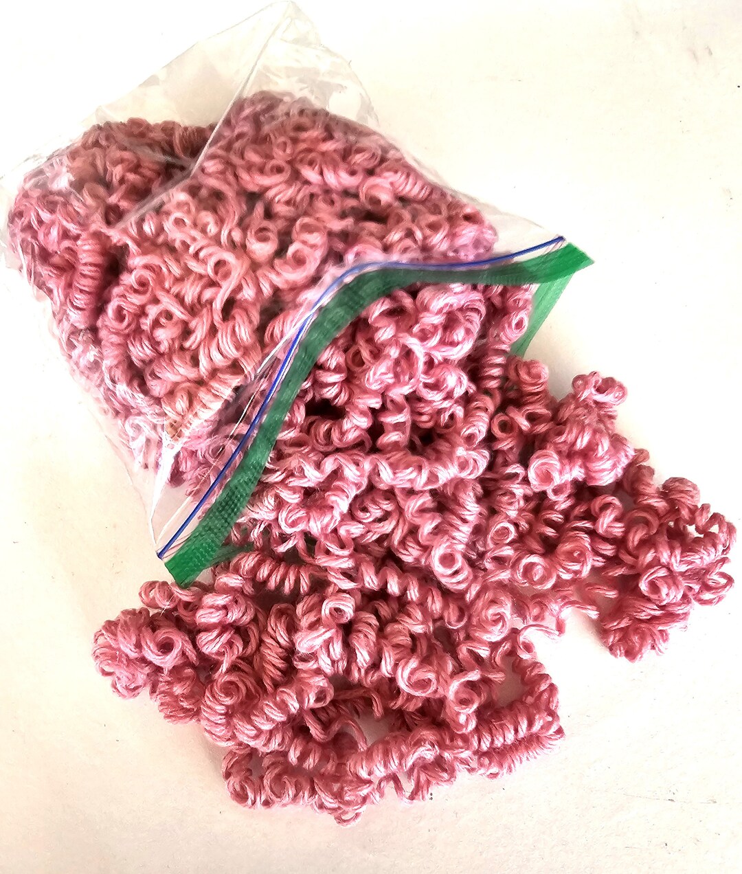 Rose Pink Curly Yarn Hair for Your Handmade Dolls and Crafts - Etsy