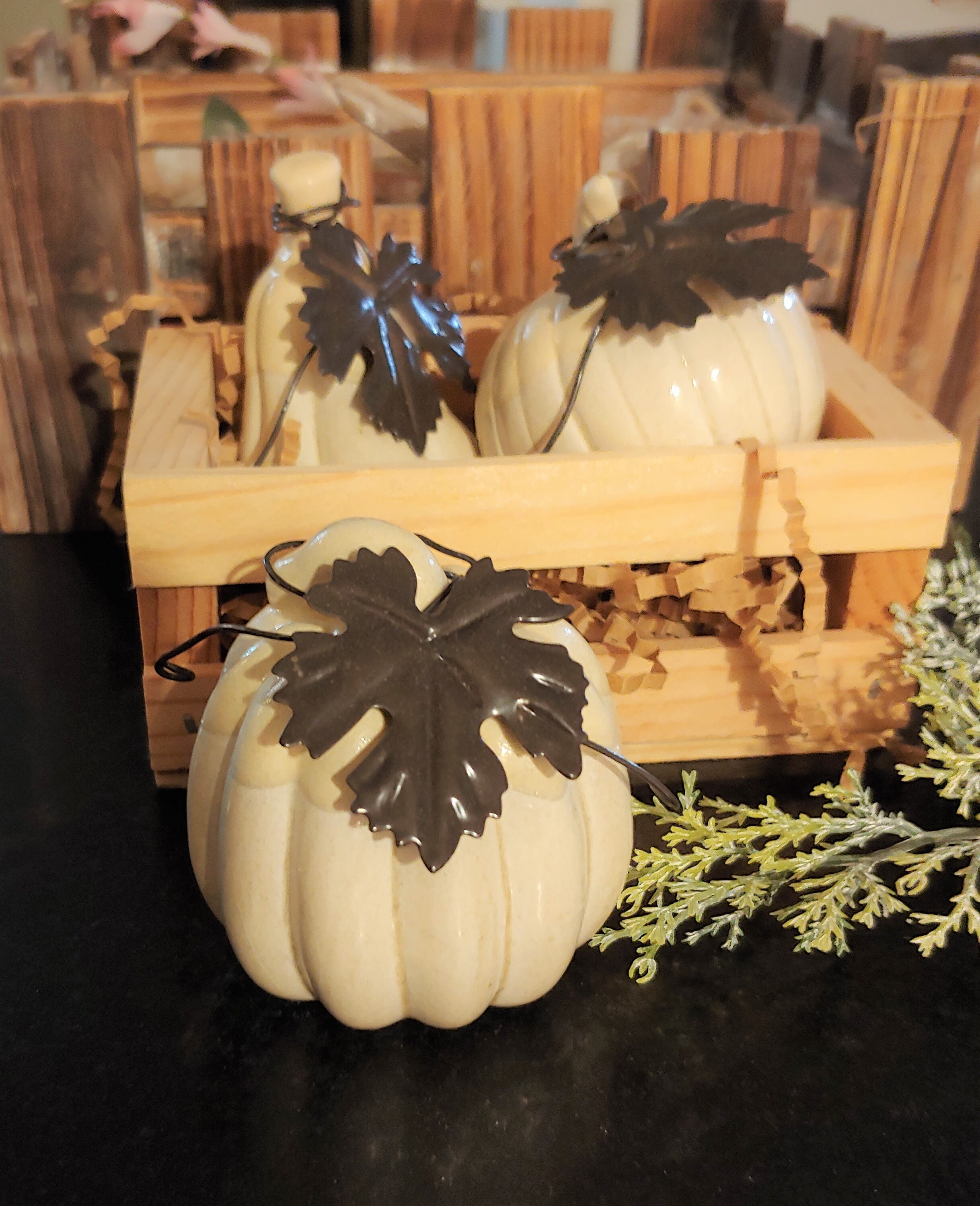 Set of Three Little Pumpkins 2-3 inches - Etsy 日本