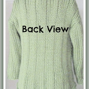 Loose Long Bulky Sweater Knitting Pattern for Teen to Adult image 3