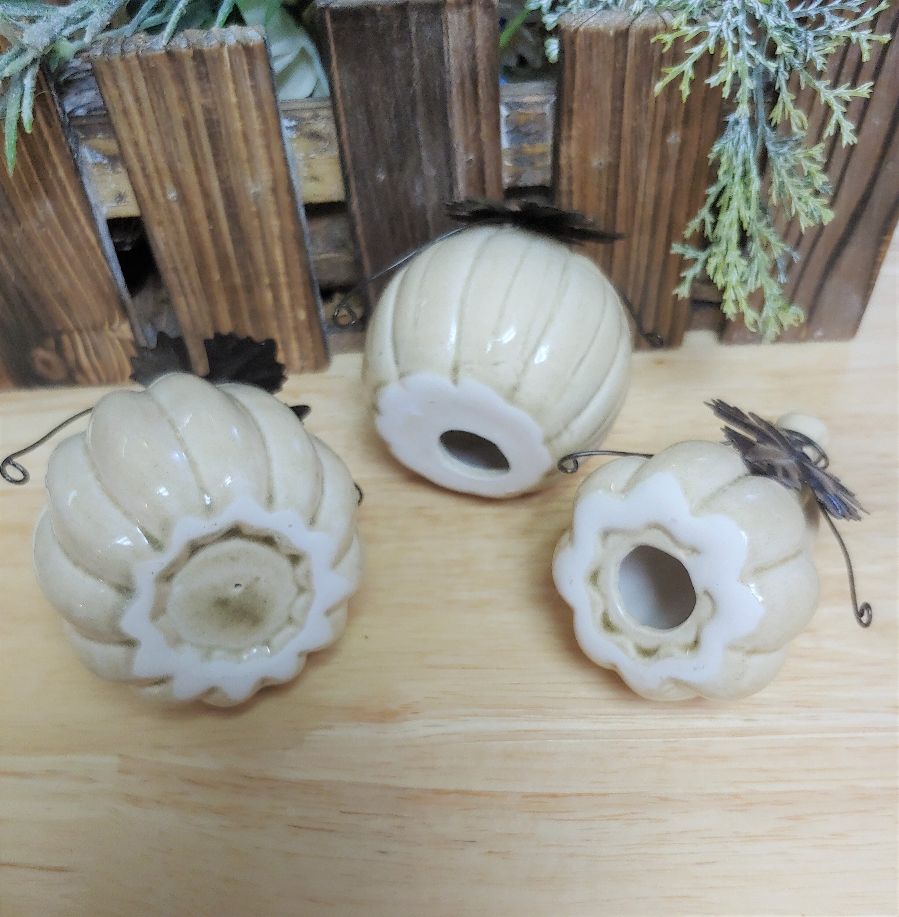 BABY THREE 正月2個セット Set of Three Little Pumpkins 2-3 inches - Etsy 日本
