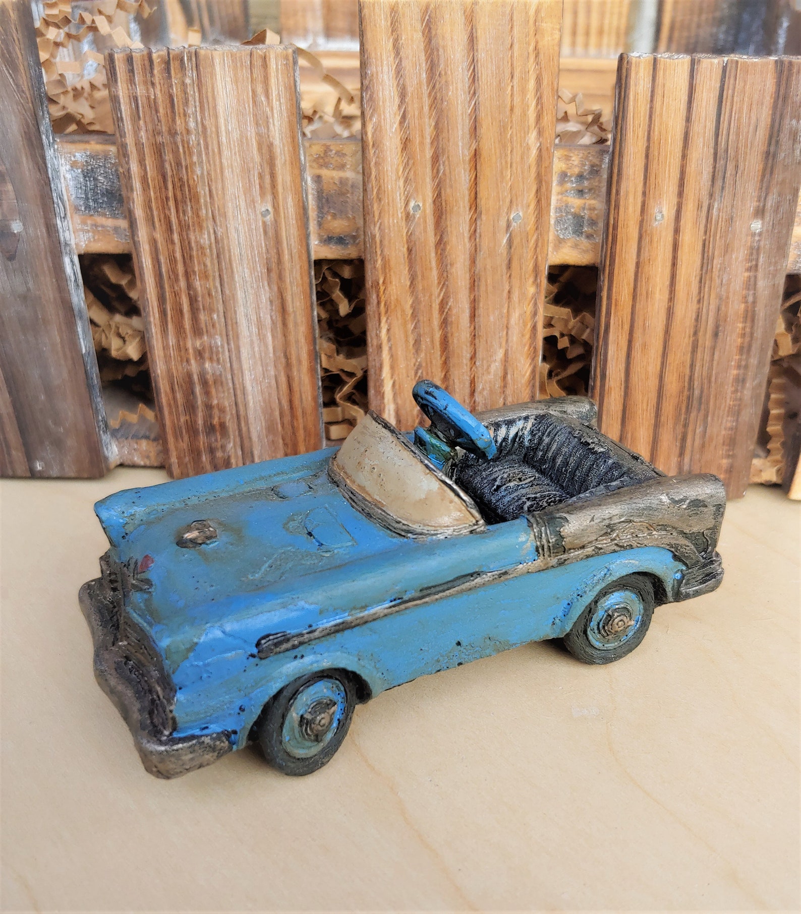 Antique Blue Pedal Car Display 33/4 L X 2 W Etsy