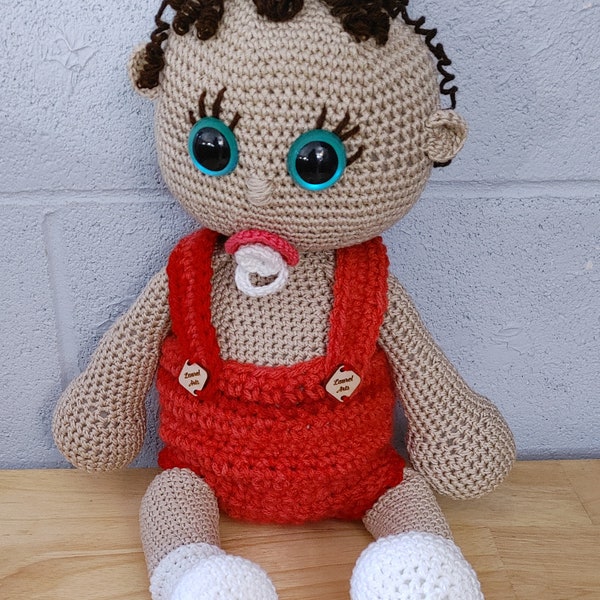 18" Bunky Baby Life Size Baby Boy or Girl Doll Crochet Pattern