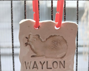 Personalized Ferret Cage Name Plate, Tags or Ornaments
