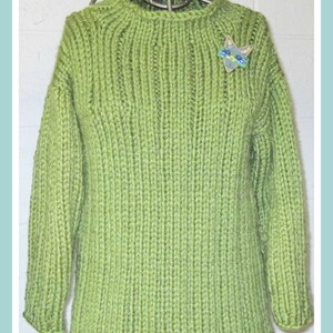 Loose Long Bulky Sweater Knitting Pattern for Teen to Adult image 2