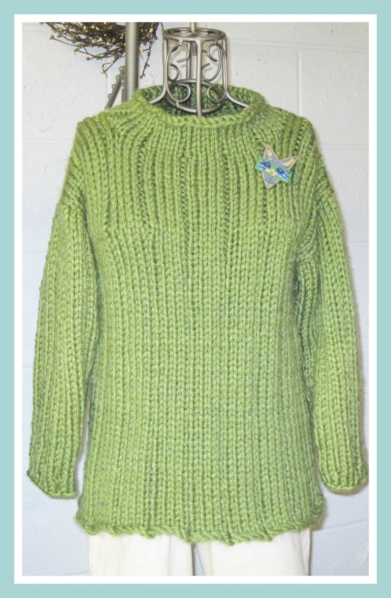 Loose Long Bulky Sweater Knitting Pattern for Teen to ...