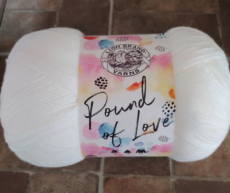 Pound of Love® Yarn By Lion Brand White Etsy