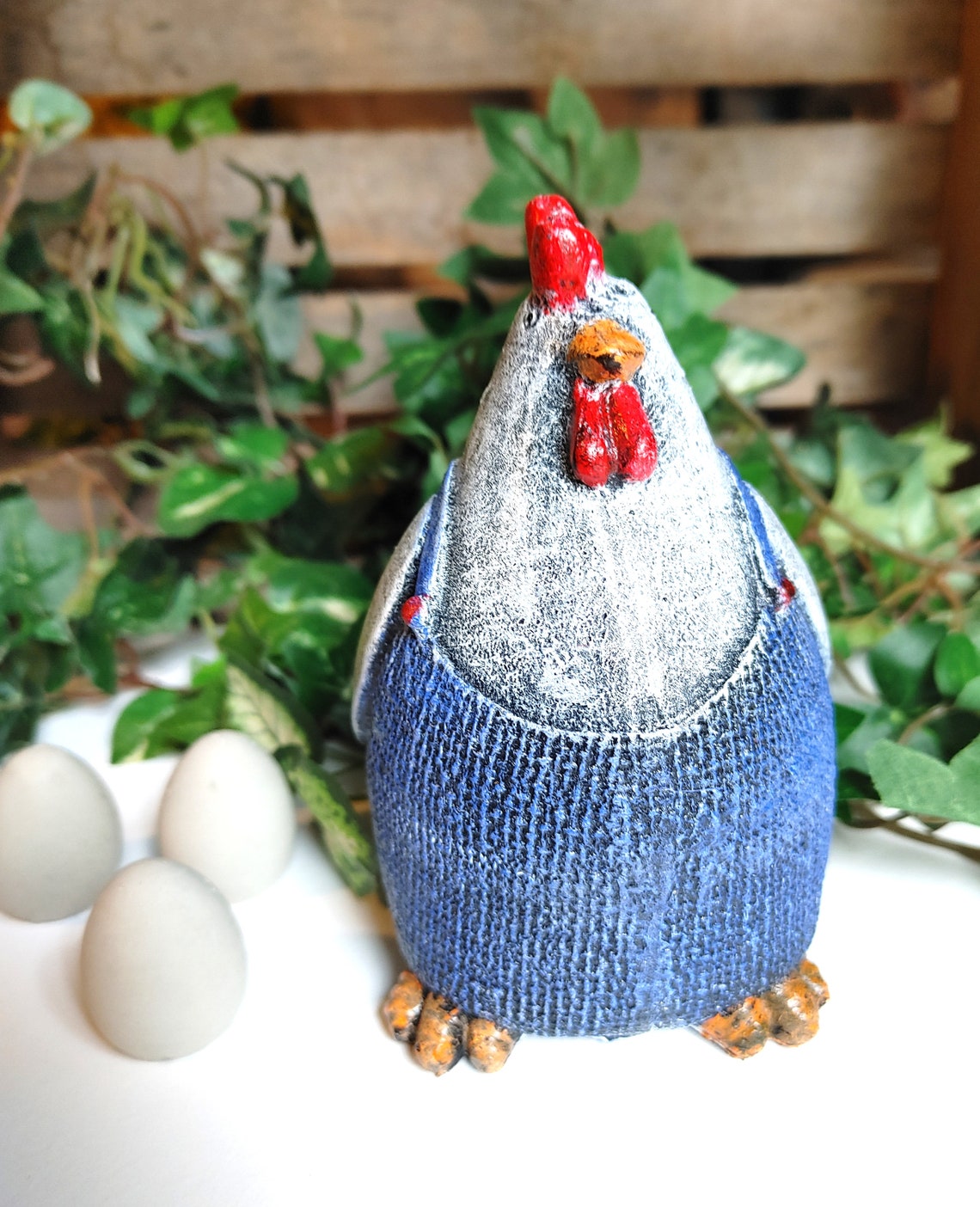 Cement Hen Concrete Chicken Chicken Bertha the Chicken Etsy