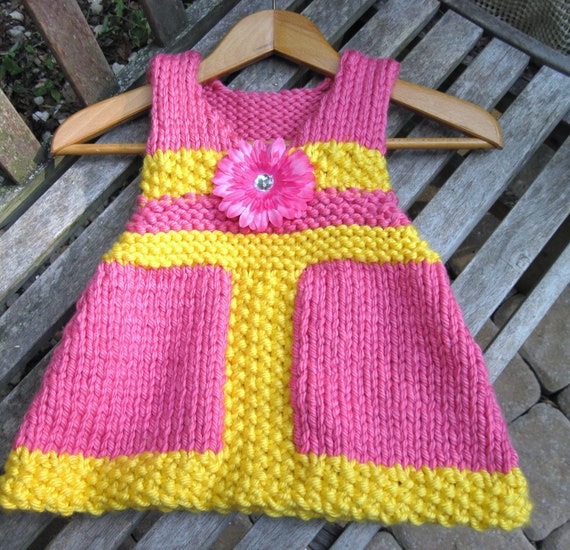 V-neck Jumper Dress Knitting Pattern in Bulky Yarn Child 1 to 6 Years Old -  Etsy